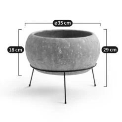 Cache-pot Ciment ø35 X H29 Cm Ollam -Ameublement De Maison bfe77c156234dc5ec0b3c9c43a4d0693