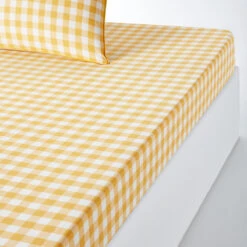 Drap-housse Coton Bonnet 30 Cm, Veldi Jaune