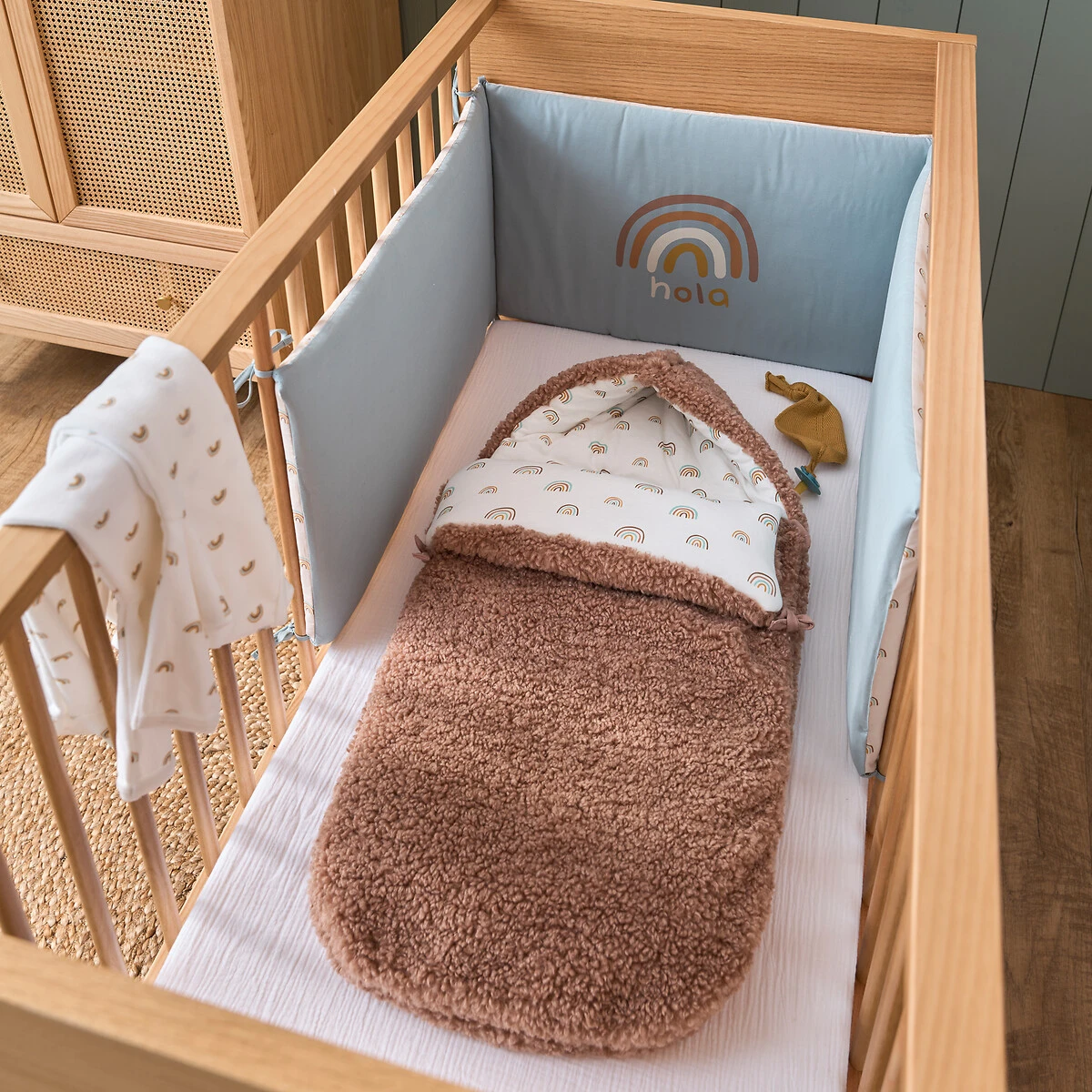 Tour De Lit Réversible Percale Coton, Arc-en-ciel 9 Tour De Lit Réversible Percale Coton, Arc-en-ciel – Image 7