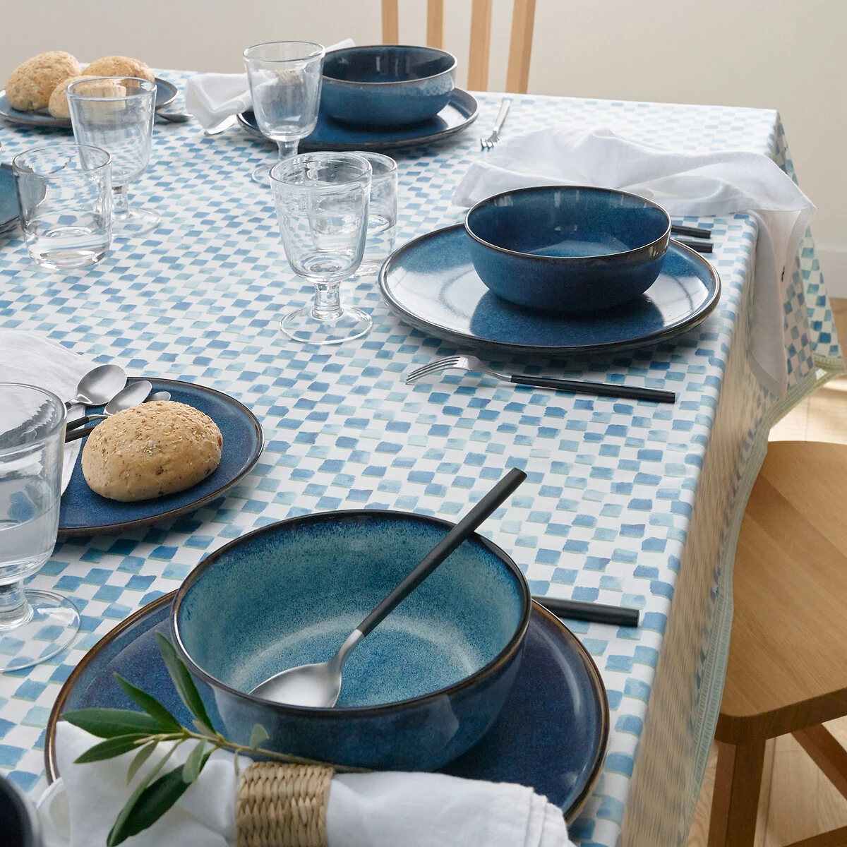 Nappe Type Toile Cirée, Pur Coton Souple, Rossano 5 Nappe Type Toile Cirée, Pur Coton Souple, Rossano – Image 3