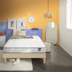 Ensemble Matelas Happy Lit + Sommier à Lattes -Ameublement De Maison cd3d47ee64fb187972f45ed2ef70963b