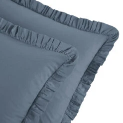 Taie D'oreiller Enfant à Volant Coton Lavé -Ameublement De Maison cdc0aa19657342eb127b6a39b8743dab