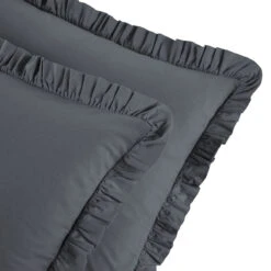 Taie D'oreiller Enfant à Volant Coton Lavé -Ameublement De Maison d801489a59505c857bff6d8b03d4cd88