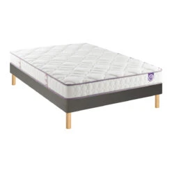Ensemble Matelas Happy Lit + Sommier à Lattes -Ameublement De Maison d901fc461abd790fd29157b396969988