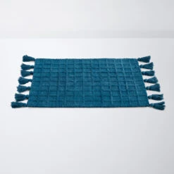 Tapis De Bain Reversible Coton Chenille, Jadida