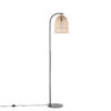 Lampadaire En Métal Fer Et Rotin, Dankia