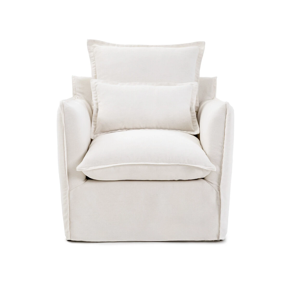 Housse De Fauteuil En Lin épais, Odna 3 Housse De Fauteuil En Lin épais, Odna