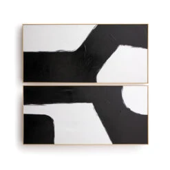 Lot De Deux Toiles Peintes à La Main, Dopio -Ameublement De Maison de0511c260e48c7c8bf903295f13cb33