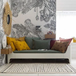 Miroir à Frange En Fibre Végétale ø100 Cm Mane -Ameublement De Maison e48ad9efa7876da9f3926b432d5aaa3f