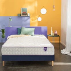 Ensemble Matelas Cosy Lit + Sommier à Lattes -Ameublement De Maison e4f4d3c4cb2349ec013ee20fd666e552