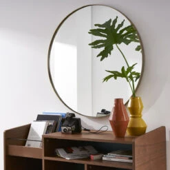 Miroir Rond En Métal Acier Ø90 Cm, Iodus -Ameublement De Maison e94ad54eb322cc6d38f7acf9f2870d7f