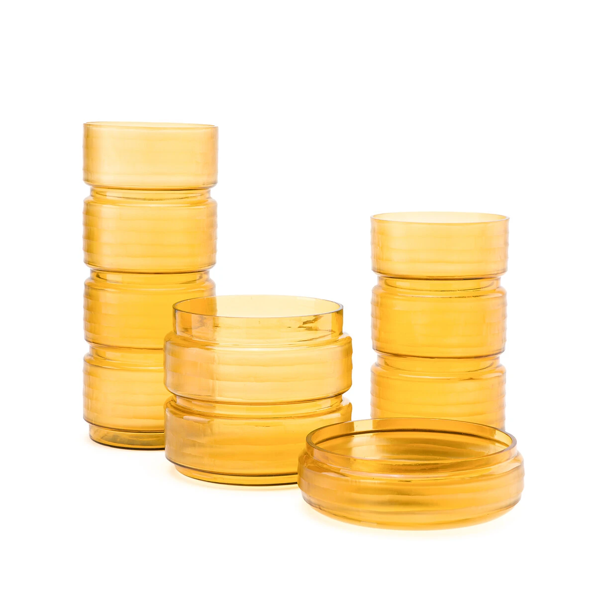 Vase En Verre Transparent Jaune, Sunira 6 Vase En Verre Transparent Jaune, Sunira â Image 4