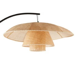 Lampadaire Arc Métal Acier Et Rotin, Lola -Ameublement De Maison eb9745e02862a533f2b555d3aea151e0