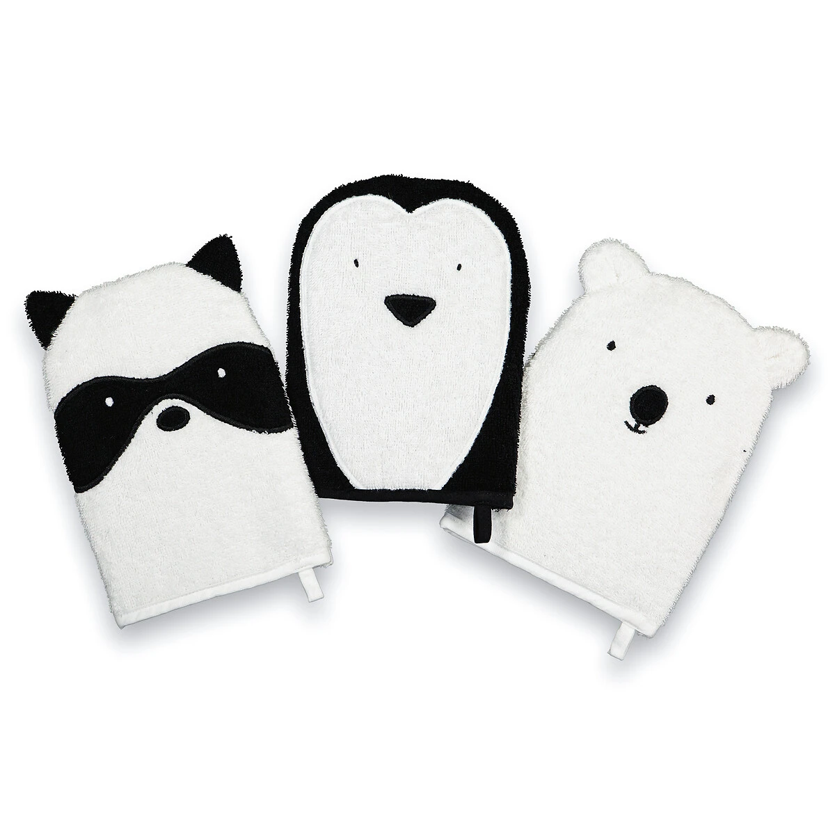 Les 3 Gants De Toilette éponge Bio 400 G/m2, Anoki 3 Les 3 Gants De Toilette éponge Bio 400 G/m2, Anoki