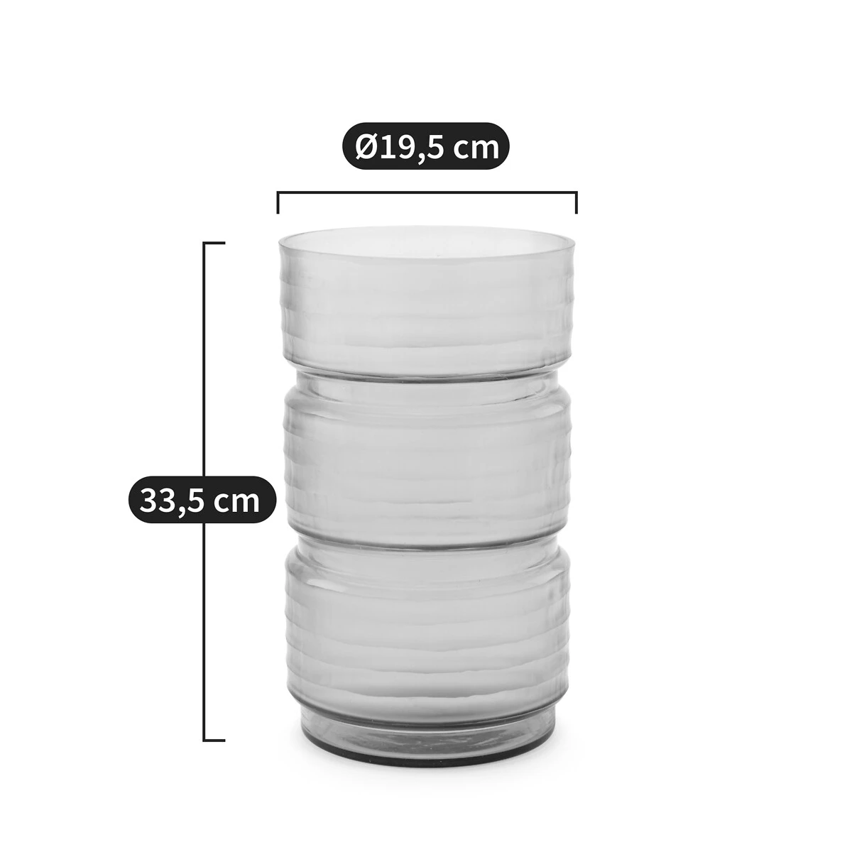 Vase En Verre Transparent Jaune, Sunira 11 Vase En Verre Transparent Jaune, Sunira â Image 9