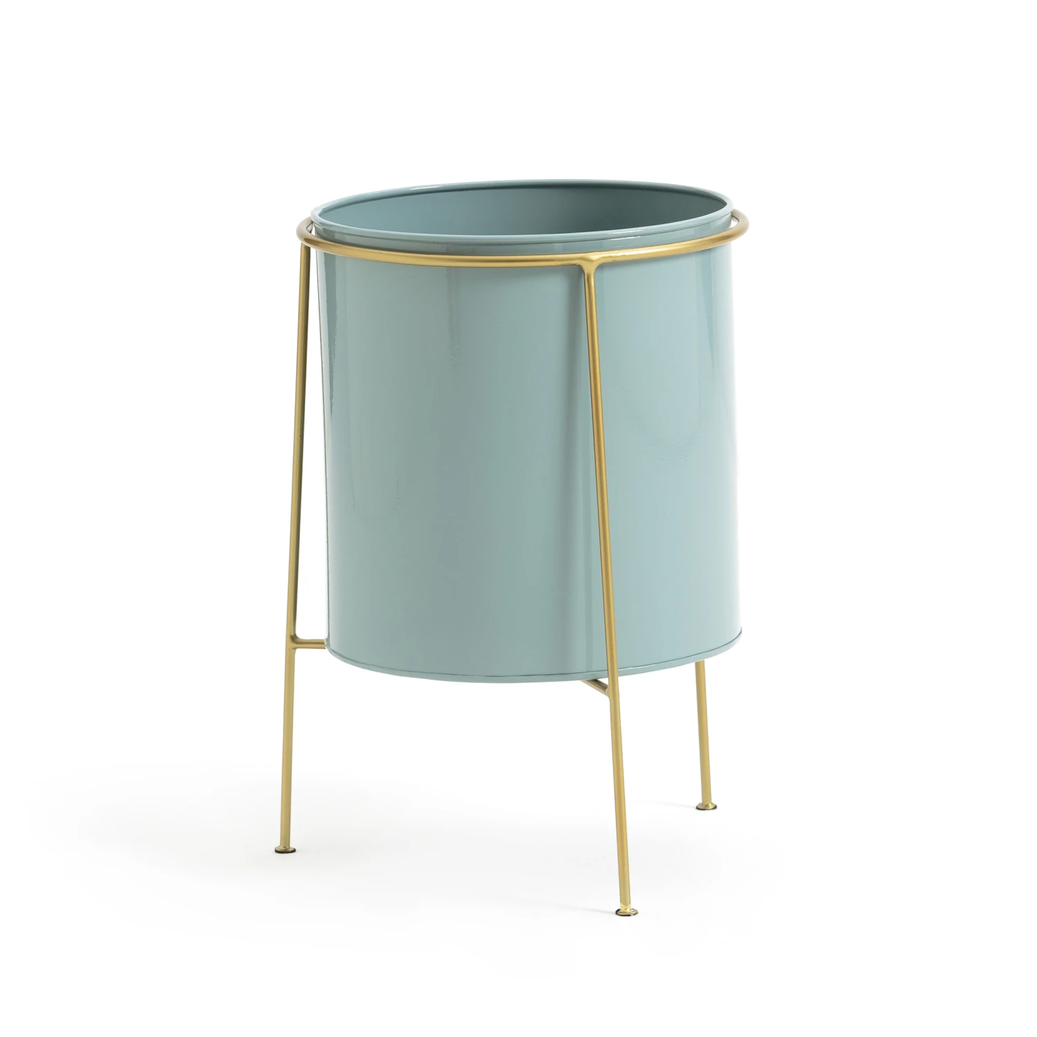 Cache-pot Sur Pied Métal Fer Laiton Ø30 Cm Inaya 4 Cache-pot Sur Pied Métal Fer Laiton Ø30 Cm Inaya – Image 2