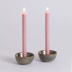 Lot De 2 Bougies Torsadées, Fabola