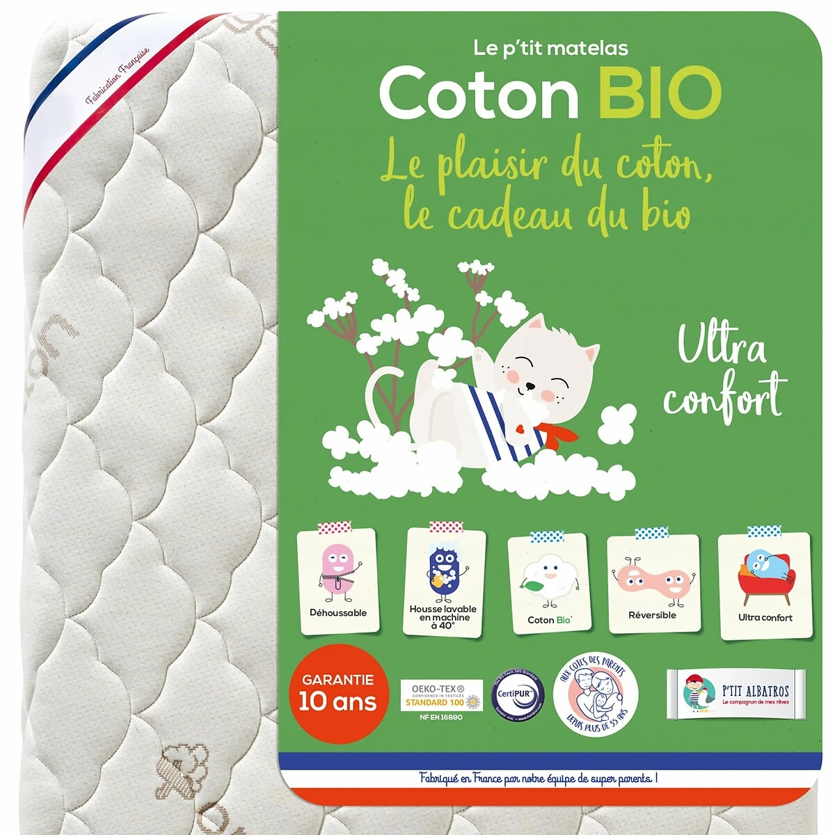 Matelas Bébé Mousse Coton Bio 3 Matelas Bébé Mousse Coton Bio